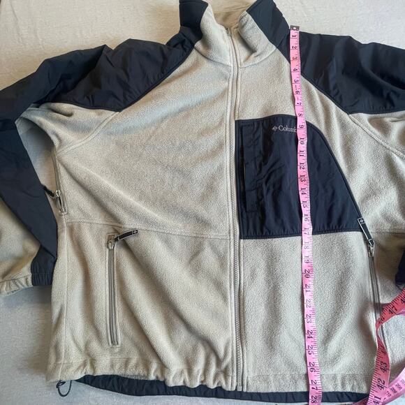 Columbia Interchange Men's Black and Tan Performance Fleece Zip-Up Jacket XL - Picture 7 of 7